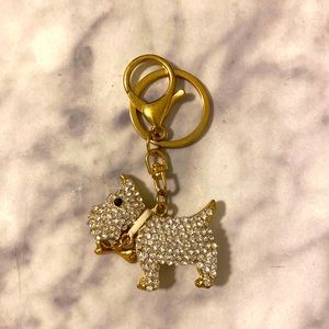 Rhinestone Terrier Keychain